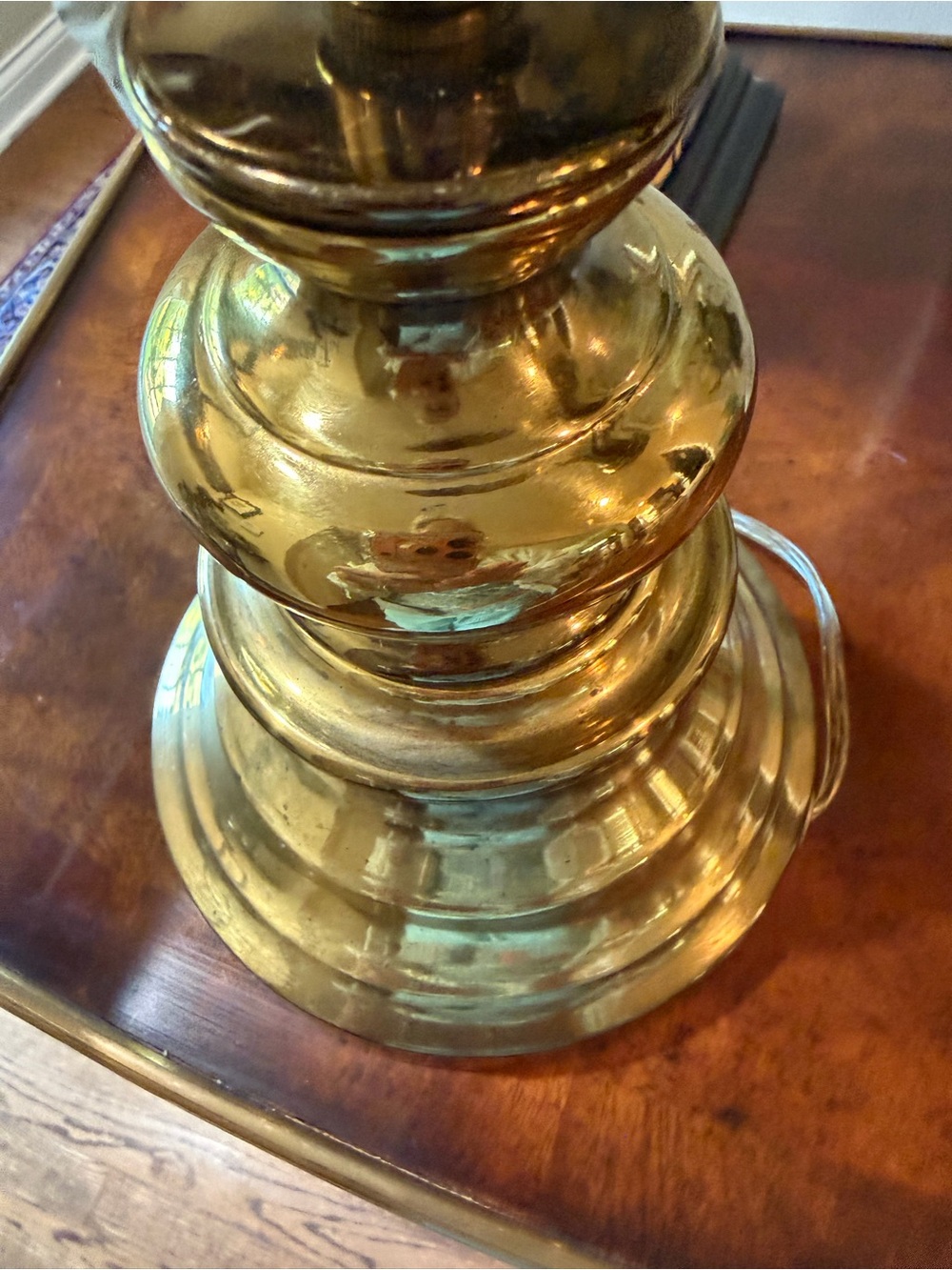 Brass Bankers Desk Lamp / Piano Lamp - Gold - Picture 6 of 7